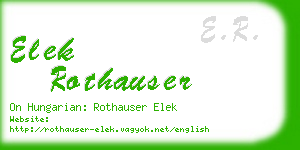 elek rothauser business card